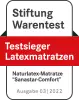 Stiftung Warentest 3/2022 Naturlatex-Matratze Sanastar-Comfort